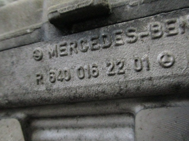 MOTOR OEM N. 640941 GEBRAUCHTTEIL MERCEDES CLASSE A W169 5P C169 3P (2004 - 04/2008) DIESEL HUBRAUM 20 JAHR. 2007