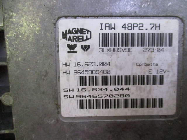 GRUNDSTEUERGERAT DDE OEM N. 9645988480 GEBRAUCHTTEIL CITROEN C2 (2004 - 2009) BENZINA HUBRAUM 11 JAHR. 2004