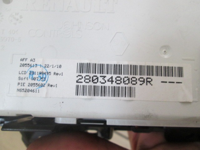 BORDCOMPUTER OEM N. 280348089R GEBRAUCHTTEIL RENAULT KOLEOS MK1 (2008 - 2011) DIESEL HUBRAUM 20 JAHR. 2010