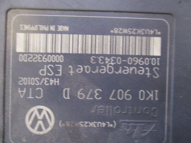 HYDROAGGREGAT DXC OEM N. 1K0907379D GEBRAUCHTTEIL AUDI A3 8P 8PA 8P1 (2003 - 2008)DIESEL HUBRAUM 20 JAHR. 2004