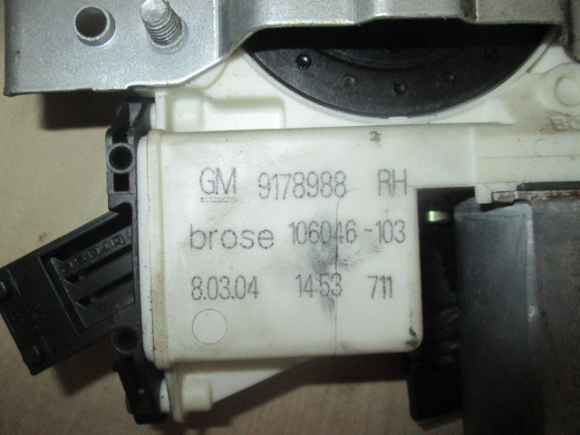 TURFENSTERMECHANISMUS VORN OEM N. 9178988 GEBRAUCHTTEIL OPEL VECTRA BER/SW (2002 - 2006) DIESEL HUBRAUM 19 JAHR. 2004