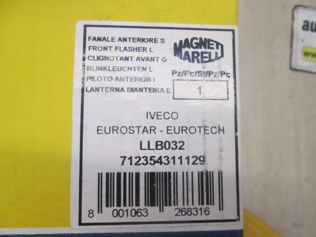 ZUSATZBLINKLEUCHTE OEM N. 71235431129 GEBRAUCHTTEIL IVECO EUROSTAR (1993 - 2002)DIESEL HUBRAUM 95 JAHR. 1993