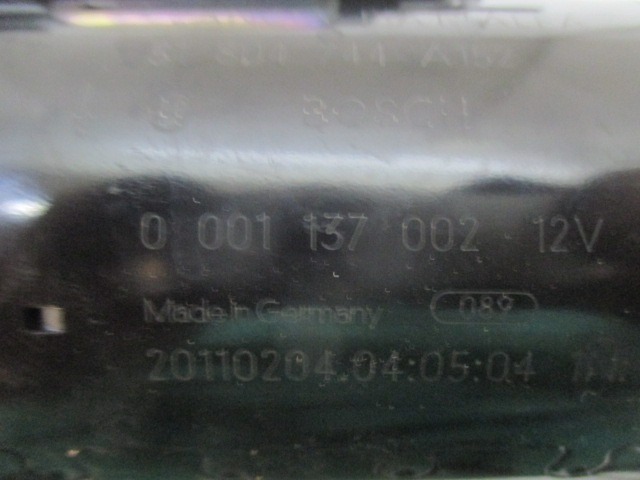 ANLASSER STARTER OEM N. 1137002 GEBRAUCHTTEIL FIAT PUNTO EVO 199 (2009 - 2012)  BENZINA HUBRAUM 12 JAHR. 2011