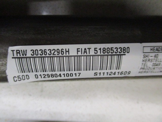 KOPFAIRBAG LINKS OEM N. 518853380 GEBRAUCHTTEIL FIAT PUNTO EVO 199 (2009 - 2012)  DIESEL HUBRAUM 13 JAHR. 2011
