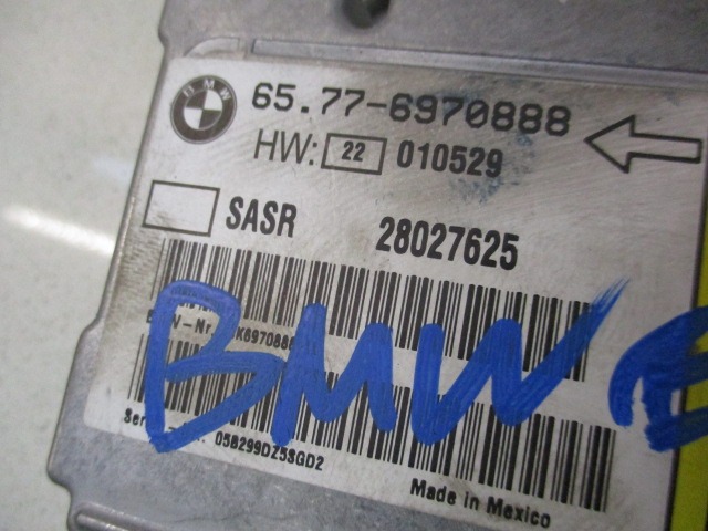 SENSOR AIRBAG OEM N. 65.77-6970888 GEBRAUCHTTEIL BMW SERIE 7 E65/E66/E67/E68 LCI RESTYLING (2005 - 2008) DIESEL HUBRAUM 30 JAHR. 2005