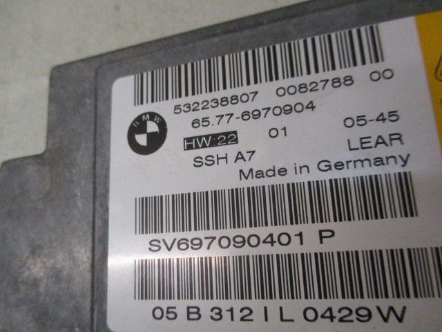 SENSOR AIRBAG OEM N. 65.77-6970904 GEBRAUCHTTEIL BMW SERIE 7 E65/E66/E67/E68 LCI RESTYLING (2005 - 2008) DIESEL HUBRAUM 30 JAHR. 2005