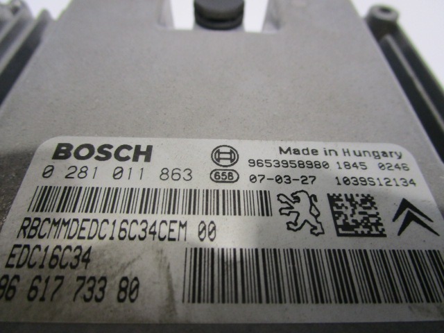 GRUNDSTEUERGERAT DDE OEM N. 281011863 GEBRAUCHTTEIL PEUGEOT 307 BER/SW/CABRIO (2001 - 2009) DIESEL HUBRAUM 16 JAHR. 2007