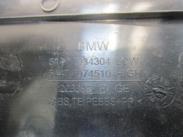 SEITENVERKLEIDUNG FUSSRAUM OEM N. 51477034304 GEBRAUCHTTEIL BMW SERIE 5 E60 E61 (2003 - 2010) DIESEL HUBRAUM 30 JAHR. 2005