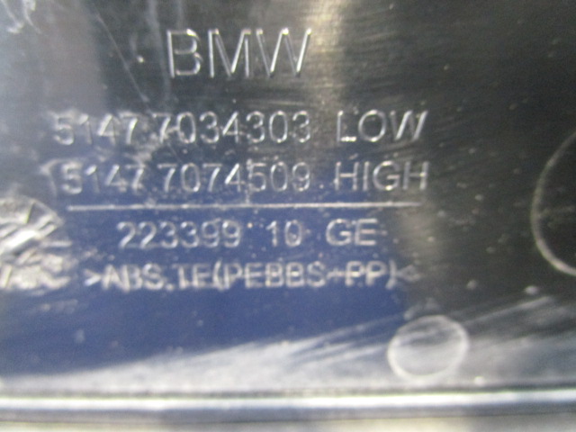 SEITENVERKLEIDUNG FUSSRAUM OEM N. 51477034303 GEBRAUCHTTEIL BMW SERIE 5 E60 E61 (2003 - 2010) DIESEL HUBRAUM 30 JAHR. 2005