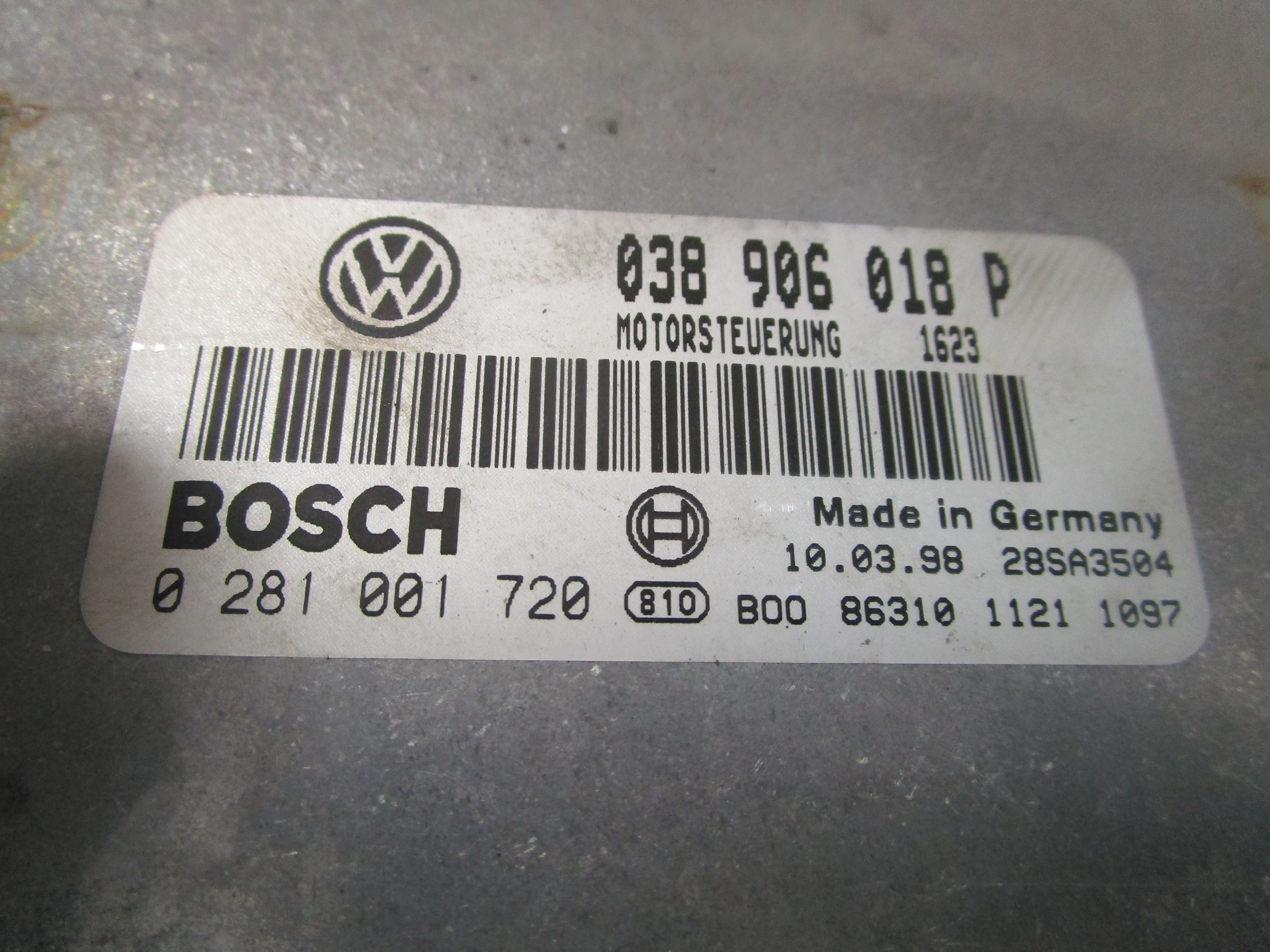 KIT ACCENSIONE AVVIAMENTO OEM N. 5730 KIT ACCENSIONE AVVIAMENTO GEBRAUCHTTEIL VOLKSWAGEN PASSAT B5 3B BER/SW (08/1996 - 11/2000)DIESEL HUBRAUM 19 JAHR. 1998