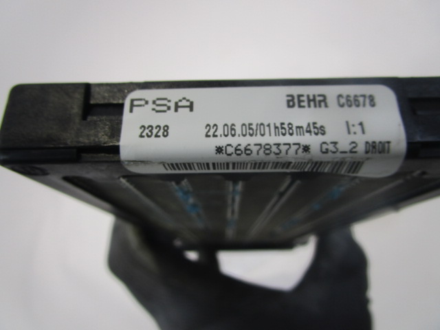 ZUHEIZER OEM N. C6678 GEBRAUCHTTEIL PEUGEOT 307 BER/SW/CABRIO (2001 - 2009) DIESEL HUBRAUM 20 JAHR. 2005