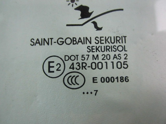 TURSCHEIBE VORNE LINKS OEM N. 12804485 GEBRAUCHTTEIL SAAB 9-3 BER/SW/CABRIO (2003 - 2006) DIESEL HUBRAUM 19 JAHR. 2004