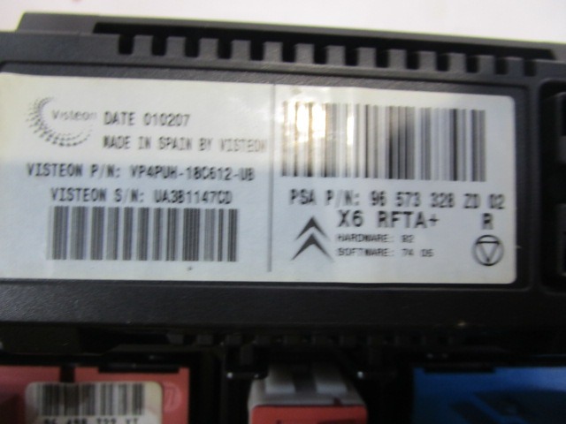 BEDIENTEIL KLIMAANLAGE OEM N. 96573328ZD 96498317XT 96498322XT GEBRAUCHTTEIL CITROEN C6 (2005 - 2012)DIESEL HUBRAUM 27 JAHR. 2008