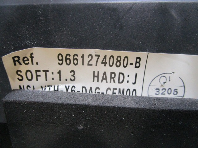 BORDCOMPUTER OEM N. 9661274080 GEBRAUCHTTEIL CITROEN C6 (2005 - 2012)DIESEL HUBRAUM 27 JAHR. 2008