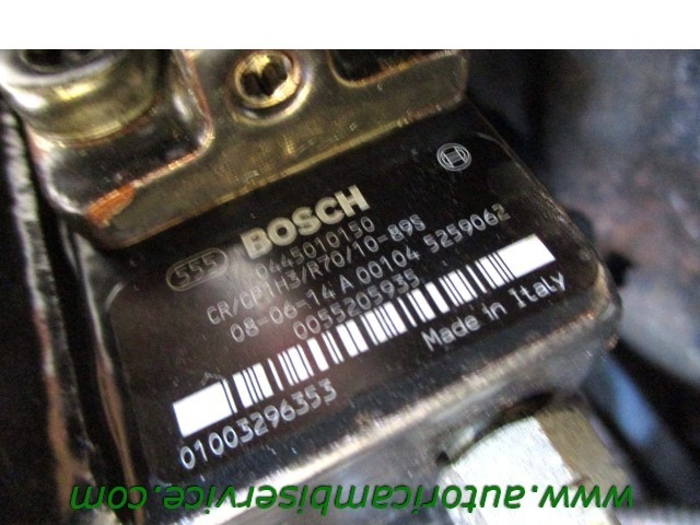 MOTOR OEM N. 192A8000 GEBRAUCHTTEIL FIAT BRAVO 198 (02/2007 - 01/2011) DIESEL HUBRAUM 19 JAHR. 2008