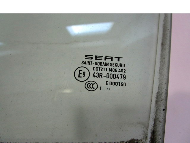 TURSCHEIBE VORNE LINKS OEM N. 6J4845201B GEBRAUCHTTEIL SEAT IBIZA MK4 BER/SW (2008 - 2012)BENZINA HUBRAUM 12 JAHR. 2012