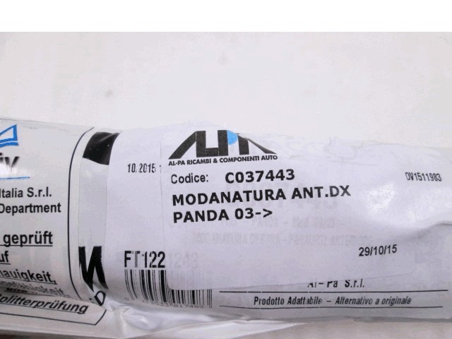 STOSSLEISTE STOSSFANGER VORN  OEM N.  GEBRAUCHTTEIL FIAT PANDA 169 (2003 - 08/2009) BENZINA HUBRAUM 12 JAHR. 2003