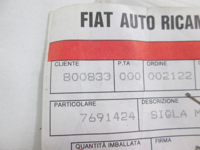 MANTEL VORNE  OEM N. 7691424 GEBRAUCHTTEIL FIAT TIPO (1988 -1992)DIESEL HUBRAUM 19 JAHR. 1988