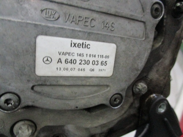 MOTOR OEM N. 640941 GEBRAUCHTTEIL MERCEDES CLASSE A W169 5P C169 3P (2004 - 04/2008) DIESEL HUBRAUM 20 JAHR. 2007