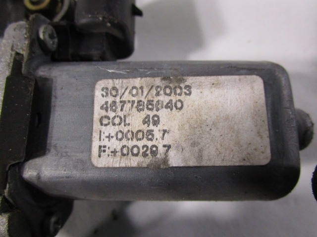 TURFENSTERMECHANISMUS VORN OEM N. 467785640 GEBRAUCHTTEIL LANCIA Y (2000 - 2003) BENZINA HUBRAUM 12 JAHR. 2003