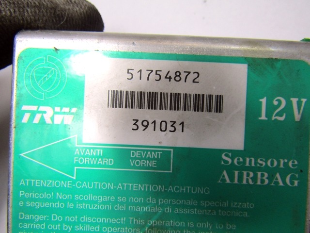 KIT KOMPLETTE AIRBAG OEM N. 18900 KIT AIRBAG COMPLETO GEBRAUCHTTEIL FIAT GRANDE PUNTO 199 (2005 - 2012) DIESEL HUBRAUM 13 JAHR. 2006