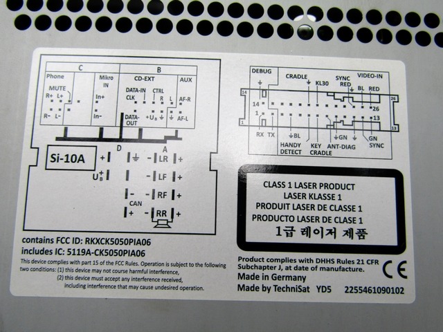 ERSATZTEILE RADIONAVIGATION OEM N. 5P0035191D GEBRAUCHTTEIL SEAT ALTEA XL 5P8 (2009 - 2015) DIESEL HUBRAUM 20 JAHR. 2011