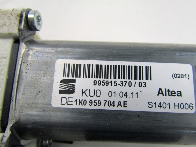 FENSTERMOTOR HINTEN OEM N. 1K0959704AE GEBRAUCHTTEIL SEAT ALTEA XL 5P8 (2009 - 2015) DIESEL HUBRAUM 20 JAHR. 2011