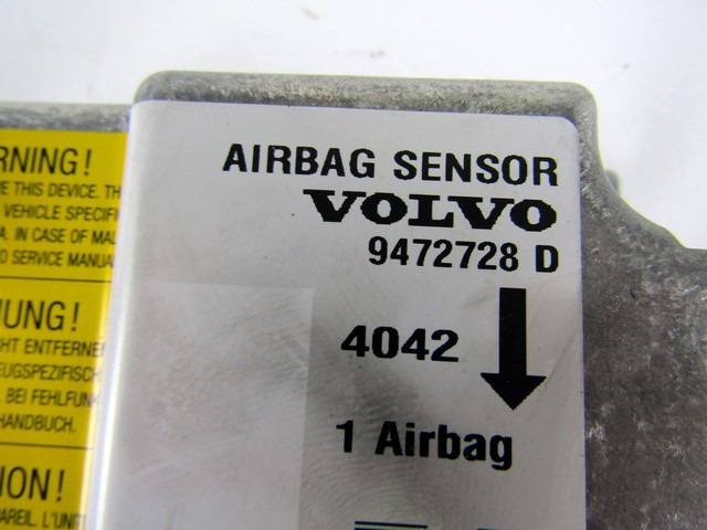 AIRBAG-STEUERGERAT / SENSOR OEM N. 9472728D GEBRAUCHTTEIL VOLVO S70 V70 MK1 (1996 - 2000)DIESEL HUBRAUM 25 JAHR. 1999