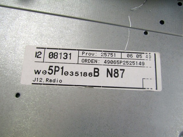 RADIO CD?/ VERSTARKER / HALTER HIFI SYSTEM OEM N. 5P1035186B GEBRAUCHTTEIL SEAT ALTEA 5P1 (2004 - 02/2009)BENZINA HUBRAUM 16 JAHR. 2006