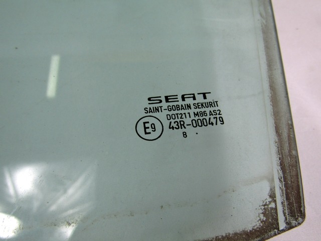 TURSCHEIBE VORNE LINKS OEM N. 6J4845201B GEBRAUCHTTEIL SEAT IBIZA MK4 BER/SW (2008 - 2012)DIESEL HUBRAUM 14 JAHR. 2009
