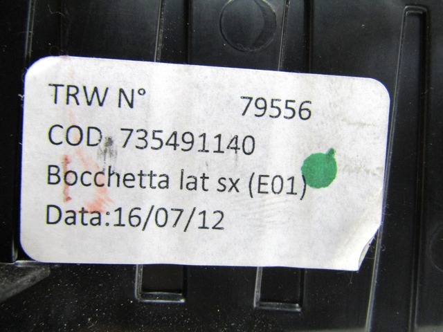 LUFTAUSTRITT OEM N. 735491140 GEBRAUCHTTEIL FIAT PANDA 319 (DAL 2011) BENZINA/GPL HUBRAUM 12 JAHR. 2012