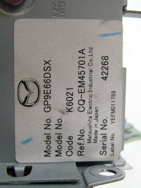 RADIO CD?/ VERSTARKER / HALTER HIFI SYSTEM OEM N. GP9E66DSX GEBRAUCHTTEIL MAZDA 6 GG GY (2003-2008) DIESEL HUBRAUM 20 JAHR. 2007