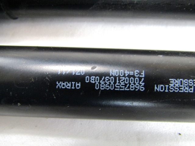 GASDRUCKFEDER HECKKLAPPE OEM N. 9687550980 GEBRAUCHTTEIL CITROEN DS3 (2009 - 2014) BENZINA HUBRAUM 16 JAHR. 2011
