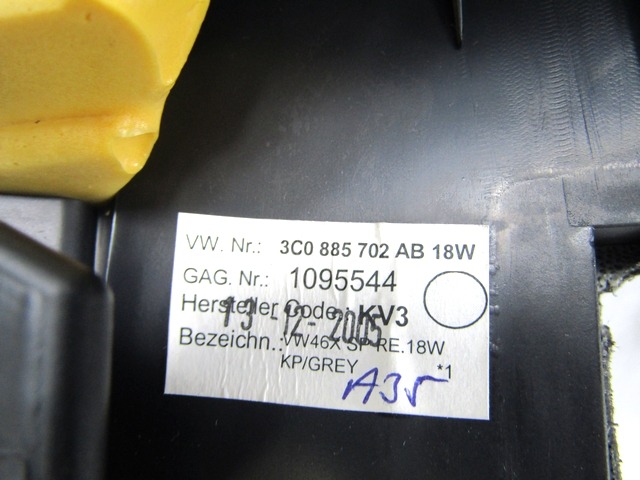 LETTISCHE SEITENSITZE RUCKSITZSTOFF OEM N. 3C0885701AB 3C0885702AB GEBRAUCHTTEIL VOLKSWAGEN PASSAT B6 3C BER/SW (2005 - 09/2010)  DIESEL HUBRAUM 20 JAHR. 2006