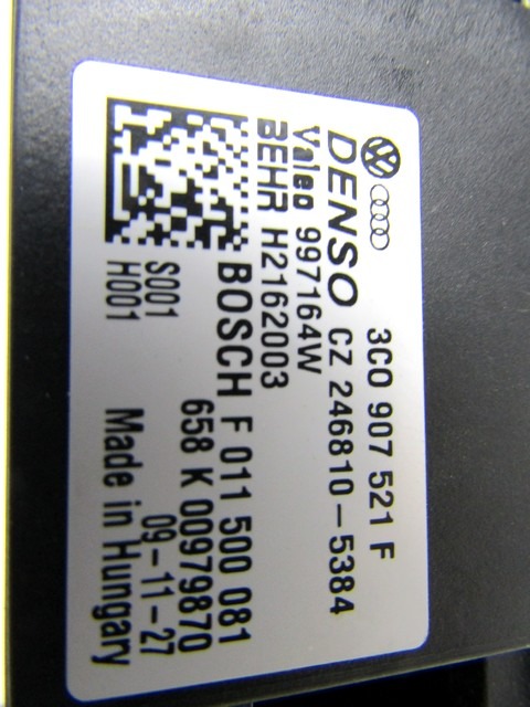 REGLER GEBLASE OEM N. 3C0907521F GEBRAUCHTTEIL VOLKSWAGEN GOLF MK6 (2008-2012) DIESEL HUBRAUM 16 JAHR. 2010