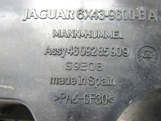 ANSAUGGERAUSCHDAMPFER OEM N. 6X43-9600-BA GEBRAUCHTTEIL JAGUAR X-TYPE BER/SW (2005 - 2009)DIESEL HUBRAUM 22 JAHR. 2009