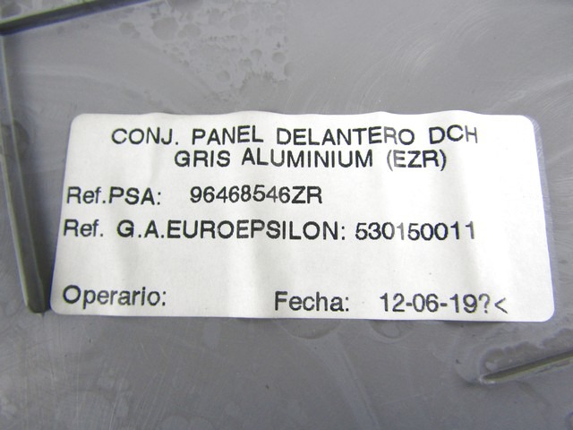 FRONTTURVERKLEIDUNG OEM N. 17277 PANNELLO INTERNO PORTA ANTERIORE GEBRAUCHTTEIL CITROEN C3 / PLURIEL (2002 - 09/2005) BENZINA HUBRAUM 14 JAHR. 2003