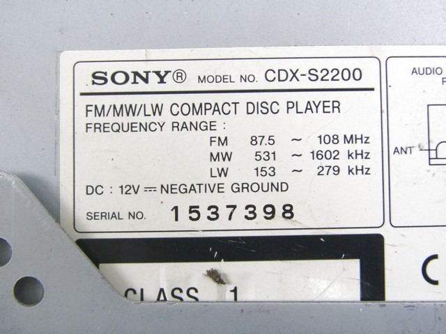 RADIO CD?/ VERSTARKER / HALTER HIFI SYSTEM OEM N.  GEBRAUCHTTEIL FIAT PUNTO 188 MK2 R (2003 - 2011) DIESEL HUBRAUM 13 JAHR. 2004