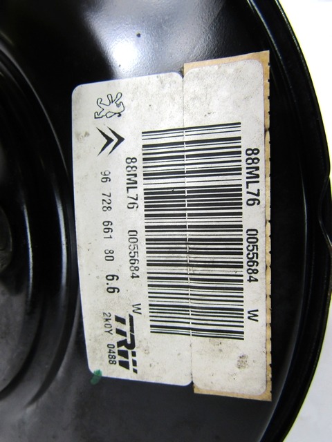 BREMSKRAFTVERSTARKER UNTERDRUCK OEM N. 9672866180 GEBRAUCHTTEIL PEUGEOT 208 4A 4C (DAL 2012) DIESEL HUBRAUM 14 JAHR. 2012