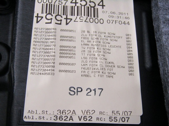 TURVERKLEIDUNG  OEM N. 11150 PANNELLO INTERNO PORTA POSTERIORE GEBRAUCHTTEIL MERCEDES CLASSE E S212 BER/SW (09/2011 - 08/2014)DIESEL HUBRAUM 30 JAHR. 2011