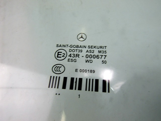 TURSCHEIBE VORNE RECHTS OEM N. A2127250810 GEBRAUCHTTEIL MERCEDES CLASSE E S212 BER/SW (09/2011 - 08/2014)DIESEL HUBRAUM 30 JAHR. 2011