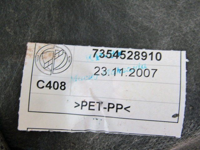 VERKLEIDUNG GEPACKRAUM OEM N. 7354528910 GEBRAUCHTTEIL FIAT 500 CINQUECENTO (2007 - 2015) DIESEL HUBRAUM 13 JAHR. 2008