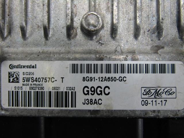 GRUNDSTEUERGERAT DDE OEM N. 8G91-12A650-GC GEBRAUCHTTEIL FORD MONDEO BER/SW (2007 - 8/2010) DIESEL HUBRAUM 20 JAHR. 2009