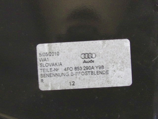 PROFIL, RECHTE VORDERE TURFORMTEILE OEM N. 4F0853290A GEBRAUCHTTEIL AUDI A6 C6 4F2 4FH 4F5 RESTYLING BER/SW/ALLROAD (10/2008 - 2011) DIESEL HUBRAUM 30 JAHR. 2011