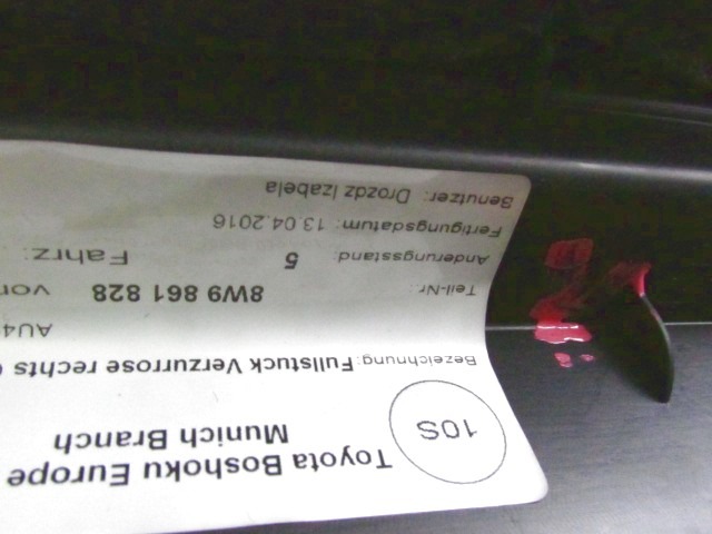 VERKLEIDUNG GEPACKRAUM OEM N. 8W9861828 GEBRAUCHTTEIL AUDI A4 B9 BER/SW (DAL 2015)DIESEL HUBRAUM 20 JAHR. 2016