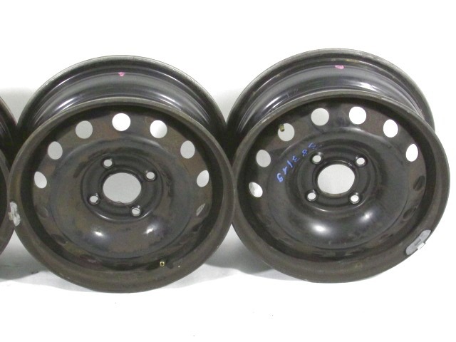 FELGENSATZ 14'' OEM N. SET GEBRAUCHTTEIL PEUGEOT 206 / 206 CC (1998 - 2003) BENZINA HUBRAUM 14 JAHR. 2000