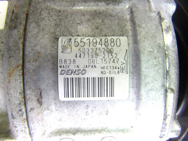 KLIMAKOMPRESSOR OEM N. 55194880 GEBRAUCHTTEIL FIAT FIORINO (2007 - 2016) BENZINA/METANO HUBRAUM 14 JAHR. 2010