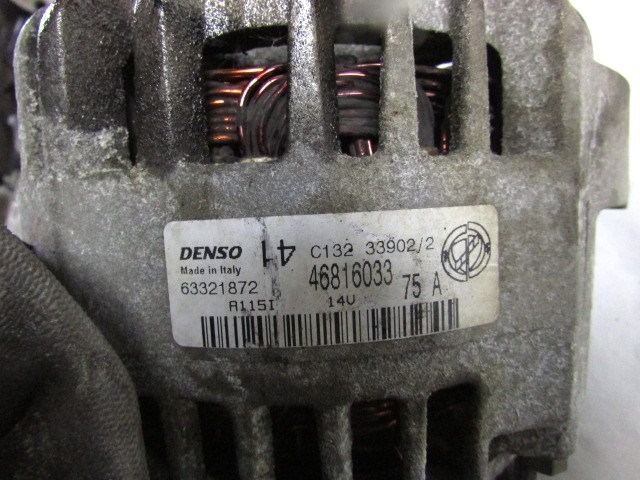 GENERATOR OEM N. 46816033 GEBRAUCHTTEIL LANCIA Y (2000 - 2003) BENZINA HUBRAUM 12 JAHR. 2003