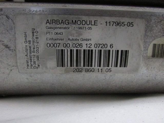 KIT KOMPLETTE AIRBAG OEM N. 16089 KIT AIRBAG COMPLETO GEBRAUCHTTEIL MERCEDES CLASSE C W202 BER/SW  (1993 - 2000) DIESEL HUBRAUM 22 JAHR. 2000