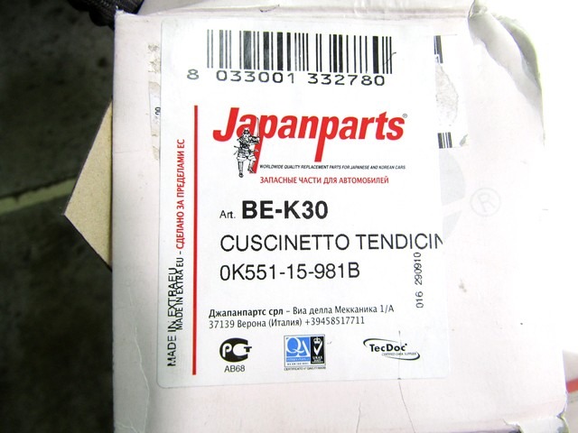 "AGREGATENTRAGER TENSIONER PULLEY / RIEMENSPANNER MECHANISCH	 OEM N. 0K551-15-981 GEBRAUCHTTEIL KIA CEE'D (2006-2012) DIESEL HUBRAUM 16 JAHR. 2010"